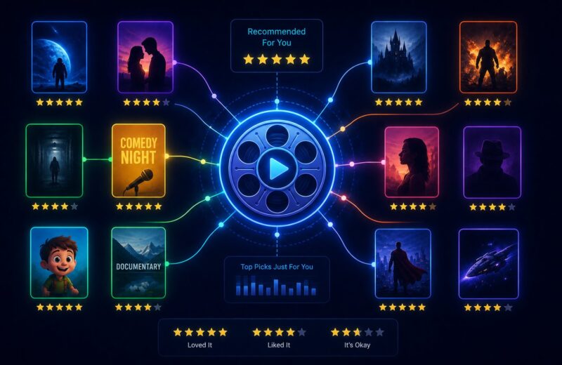 Illustration for the movie recommender system project, built with from-scratch matrix factorization on the MovieLens 1M dataset