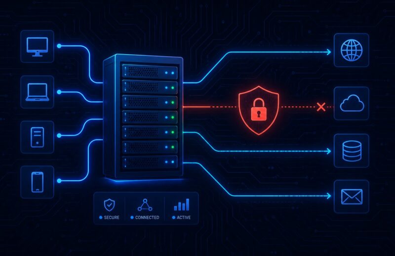 Illustration for the network intrusion detection classifier project, showing binary and 5-way attack classification results
