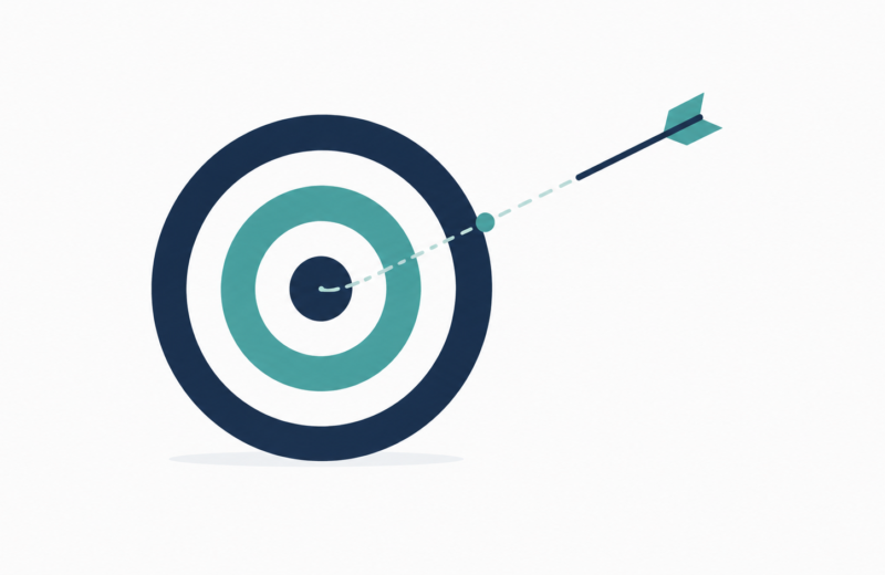 Illustration of an arrow drifting off a target's center, representing model drift in machine learning over time