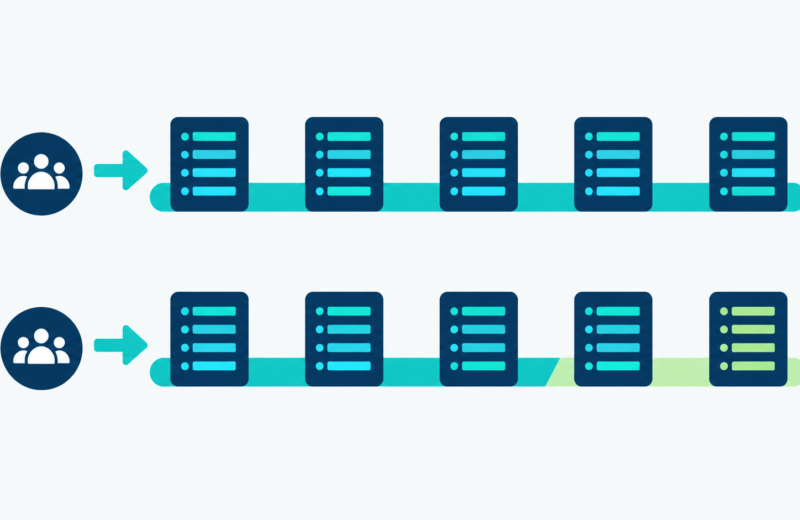 Illustration comparing blue-green and canary deployment strategies for rolling out a new model version