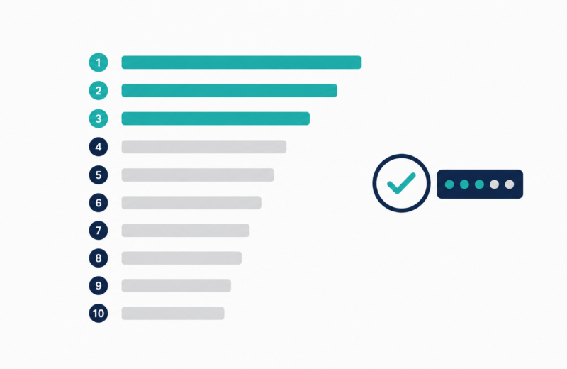 Illustration of a ranked recommendation list with top items highlighted, representing precision and recall at K